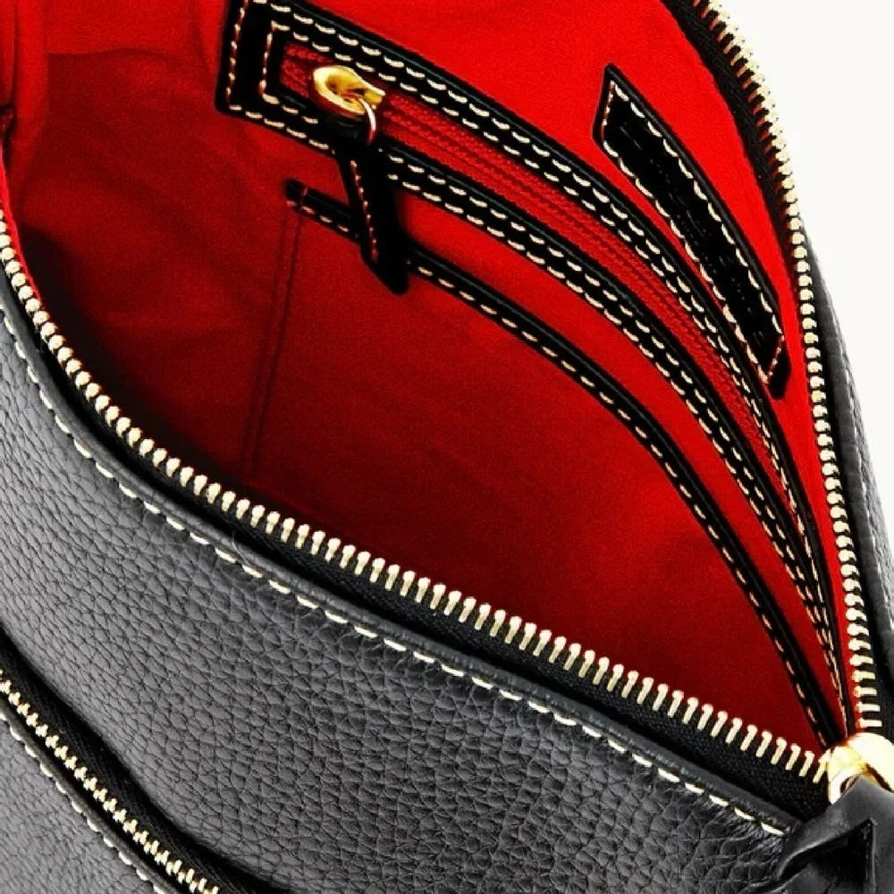 🖤 DOONEY & BOURKE Pebble Grain Leather Crossbody - Contrast Stitch